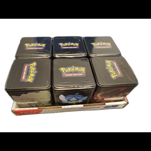 Pokemon TCG: Stacking Tins 2025 Factory Sealed 6 Tin Box With Store Display  Case